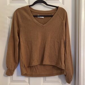 Abercrombie V Neck Tan Sweater